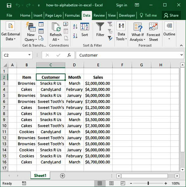 How Do I Alphabetize In Excel For Mac